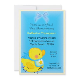 Yellow Duck Baby Shower Invitation invitation