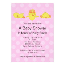 Yellow Duck Baby Shower Invitation