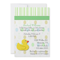 Yellow Duck Colorful Baby Shower Invitation