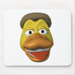 Yellow duck face smiley face mousepads