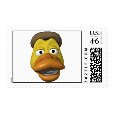 Yellow duck face smiley face postage stamps by SmileyFaceStore