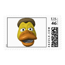 Yellow duck face smiley face postage