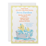 Yellow Duck in Tub Baby Shower Invitation