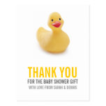 Yellow Ducky Baby Shower Thank You Post Cards