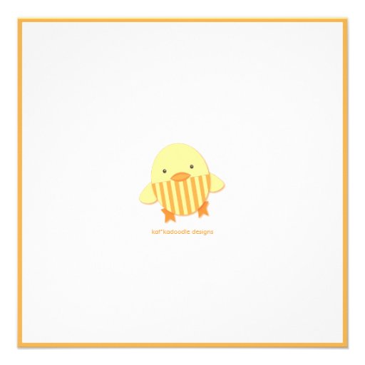 Yellow Ducky Neutral Baby Shower Invitation
