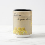 Yellow Echinacea Inspired Floral Mugs