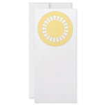 Yellow Elegant Round Design. Art Deco Style. Rack Card Design