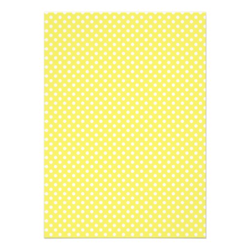 Yellow Elephant Polka Dots Baby Shower Custom Announcements
