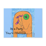 yellow elly Party Invitation Postcard