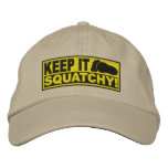 Yellow *EMBROIDERED* Keep It Squatchy! - Bobo's Embroidered Baseball Cap