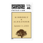 Yellow eternal oak tree custom wedding postage