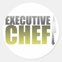 Yellow Executive Chef Stickers