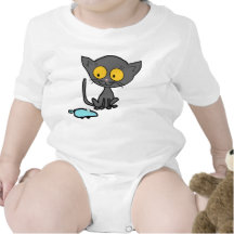 Yellow eyed kitty and his mouse toy t-shirt