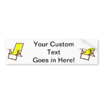 yellow fabric beach chair.png bumper stickers