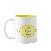 Yellow Fancy Cupcake Coffee Mugs