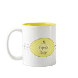Yellow Fancy Cupcake mugs
