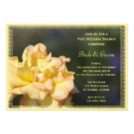 Yellow Fancy Rose Post Wedding Brunch Invitation
