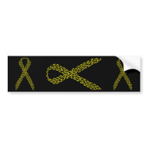 Yellow Feet Awareness Ribbon bumper stickers