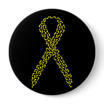 Yellow Feet Awareness Ribbon buttons by SupportTees Yellow Feet Awareness Ribbon buttons