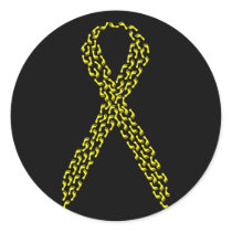 Yellow Feet Awareness Ribbon stickers by SupportTees Yellow Feet Awareness Ribbon stickers