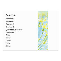 Yellow Fennel Flowers on Blue Business Card