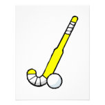 Yellow Field Hockey Stick Custom Announcements
