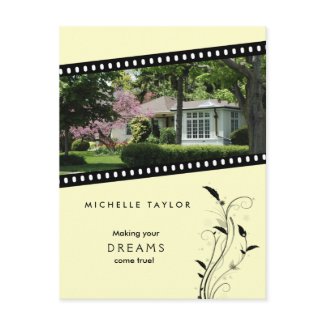 Yellow Film Real Estate House Postcard postcard