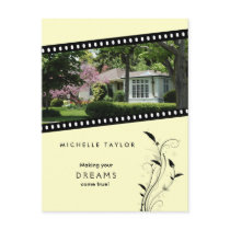 Yellow Film Real Estate House Postcard by BestCards Yellow Film Real Estate House Postcard
