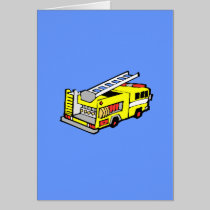 Yellow Fire Truck cards