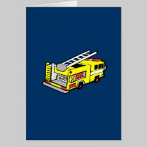 Yellow Fire Truck cards
