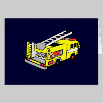 Yellow Fire Truck cards