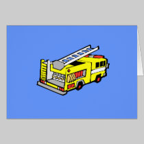 Yellow Fire Truck cards