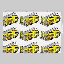 Yellow Fire Truck cards