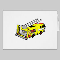 Yellow Fire Truck cards
