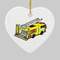 Yellow Fire Truck ornaments