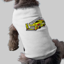 Yellow Fire Truck pet clothing