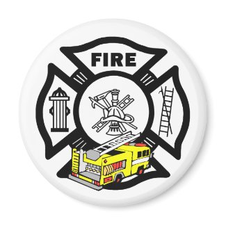 Yellow Fire Truck magnet