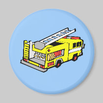 Yellow Fire Truck magnets