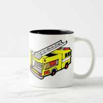 Yellow Fire Truck mugs