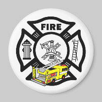 Yellow Fire Truck magnets