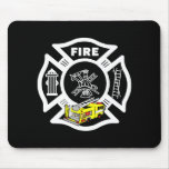 Yellow Fire Truck Rescue Mousepads