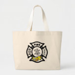 Yellow Fire Truck Rescue Tote Bag