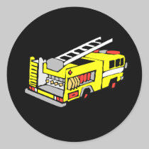 Yellow Fire Truck stickers