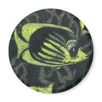 Yellow Fish Fridge Magnets