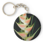Yellow Fishtail heliconia (Heleconia elongata) flo Keychains