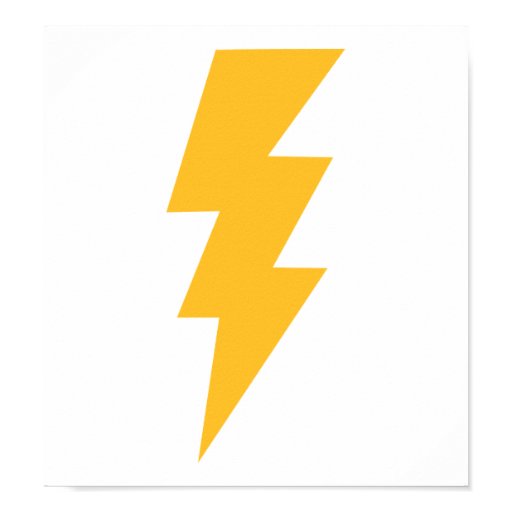 Yellow Flash Lightning Bolt Print Zazzle