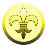 Yellow Fleur de Lis Stickers