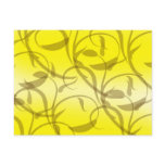 Yellow Fleur Swirls Postcard