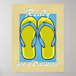Yellow Flipflops Poster posters