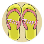 Yellow Flipflops Sticker